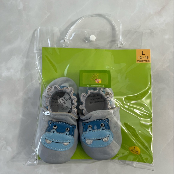Genuine Leather Baby Infant Shoes Tickle Toes Elastic Enclosure Slip-on Moccasin - Picture 3 of 6